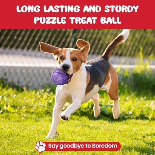 SPOT Dura-Brite Treat Ball - Treat Dispensing Dog Toy Made with Durable TPR Rubber, Interactive Slow Feeder Puzzle Ball, Prevents Boredom and Makes Mealtime Fun - 3in, Assorted Colors - Image 6
