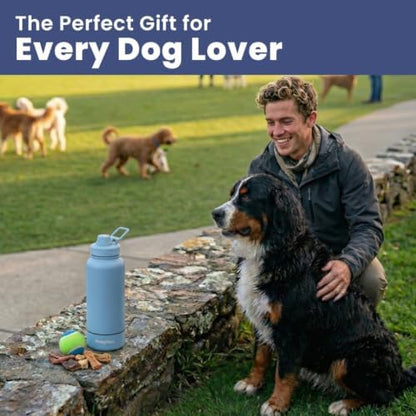 Rubyloo Dog Water Bottle with Detachable Bowl for Dog Lovers, Dusty Blue - Image 5