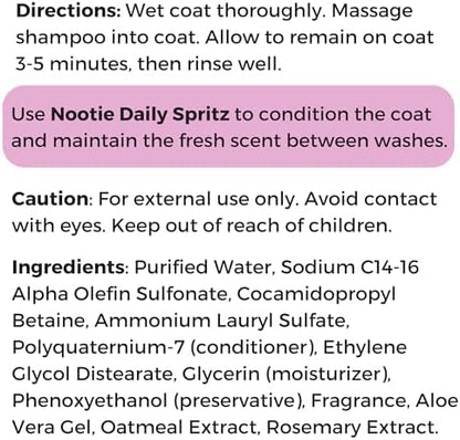 Nootie - Pet Shampoo for Sensitive Skin - Revitalizes Dry Skin & Coat - Natural Ingredients - Gentle Dog Shampoo - Cleans & Conditions - Image 7