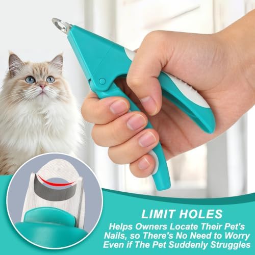 Teal Cat Nail Clipper with Guard Pet Nail Trimmers for Dogs&Cats - Image 4
