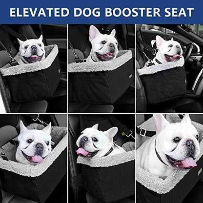 Dog Car Seats for Small Dogs, Upgrade Dog Booster Seat with Metal Frame Construction with Double-Layer Oxford, Perfect for Small Pets up to 20lbs - Image 4