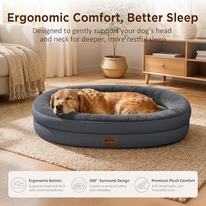 Waterproof Orthopedic Dog Bed for Large Dogs, Dark Grey - Image 3