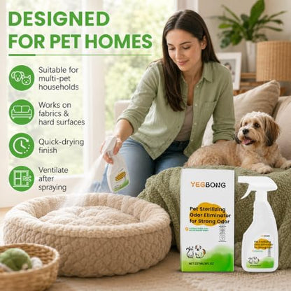 Pet Odor Eliminator Spray for Dogs & Cats, Pee Urine Pop Odor Deodorizer Spray for Litter Box, Bed, Carpet, Upholstery, Sofa, Fabric & Car Interior, Air Freshener for Pets Household, 8 FLoz - Image 7