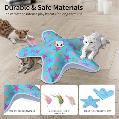 Interactive Cat Toys for Indoor Cats with Moving Concealed Feathers - Image 4