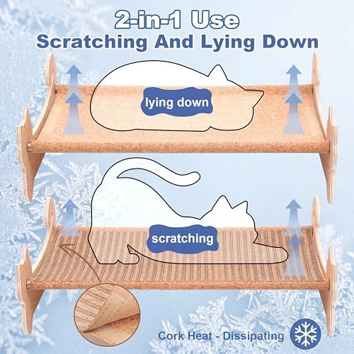 Cork Cat Scratcher Bed 2in1 Larger-Scratching Post-Cat Furniture - Image 5