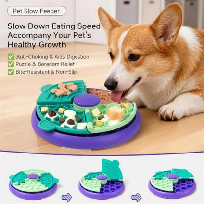 3-in-1 Slow Feeder Dog Bowl, Interactive Puzzle Feeder & Lick Mat - Image 4