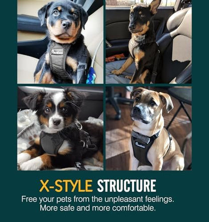 Pawaboo Dog Car Harness, Adjustable Dog Safety Vest Harness with Seat Belt - Image 5