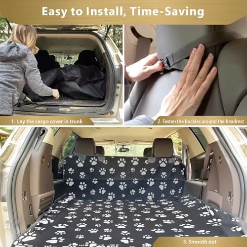 F-color SUV Cargo Liner for Dogs - Heavy Duty Trunk Cover for Midsize SUVs - Image 6