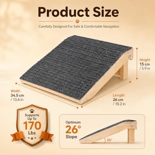 3 Pack Foldable Dog Ramp for Stairs – Anti-Slip Pet Steps for Small/Senior Dogs, Space-Saving Portable Indoor/Outdoor Dog Stairs for Sofa Car Bed, Joint-Friendly Ramp for Arthritic Pets - Image 2
