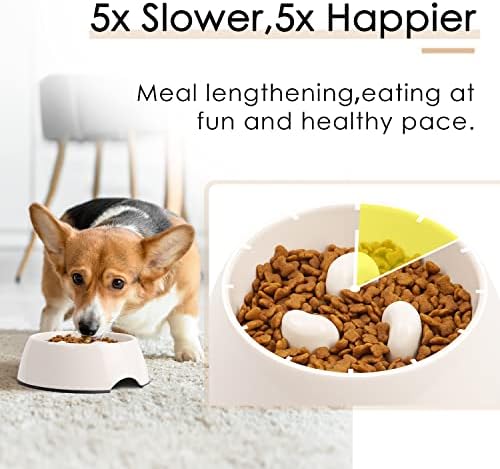 Super Design Slow Feeder Dog Bowl, 1.5 Cup, Non-Slip, Heat-Resistant, Suitable for Medium to Large Dogs - Image 3
