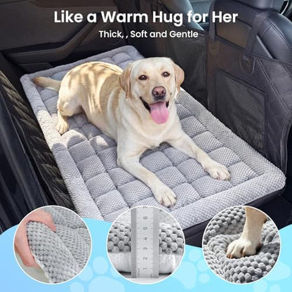 REEVAA Dog Bed Mat for Car Back Seat Grey, 54x24x2 inch - Image 2