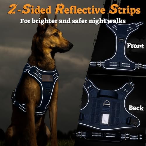 rabbitgoo Tactical Dog Harness for Large Dogs, No Pull Service Pet Vest - Image 7