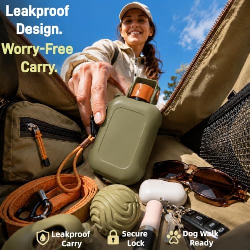 Dog Water Bottle, Puppy Essentials, Collapsible Dog Bowls (Brown) - Image 5