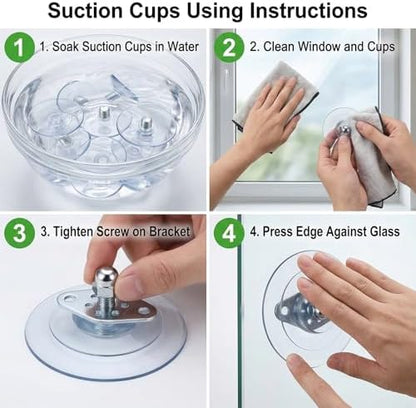 Cat Window Perch Suction Cup, Adhesive Suction Cup with Screws - Image 4