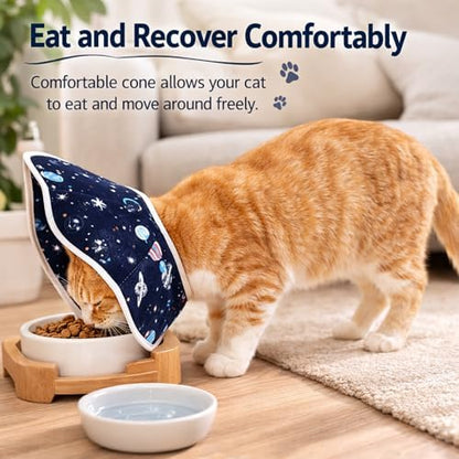 Mechpia Cat Cone Collar Soft, Cat Recovery Collar to Stop Licking, Protective Cat Neck Cone After Surgery for Small Medium Cats Kittens Puppies - Image 5