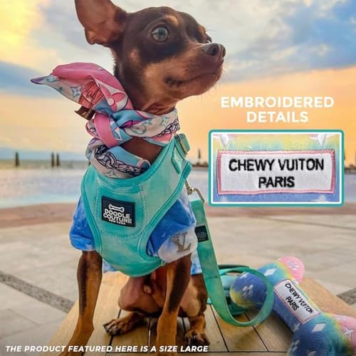 Haute Diggity Dog Chewy Vuiton Bone Plush Dog Toy, Designer Parody Toy - Image 5