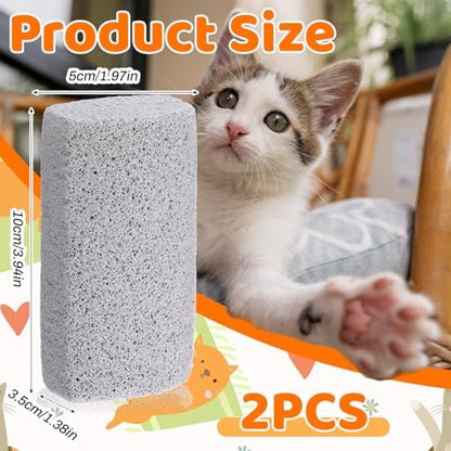 2 Pcs Pet Hair Remover Pumice Stone 3.94 x 1.97 x 1.38 in - Image 2