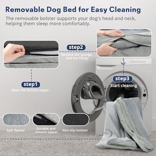 Dog Bed for Extra Large Dogs, 44-Inch Orthopedic XL Waterproof Pet Beds - Image 4