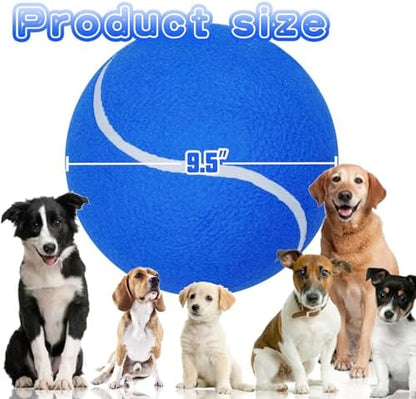 Banfeng Big Tennis Ball for Dogs, Giant Dog Tennis Ball Toy Large Outdoor Sports Gift for Small Medium Large Dog (Blue, 9.5 inch) - Image 2