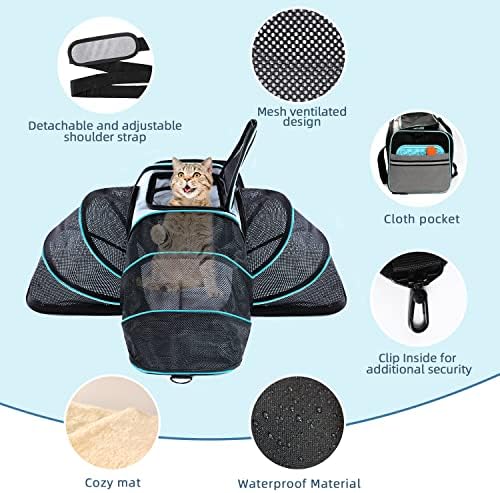 Cat Dog Airline Approved Expandable Pet Carrier for Small Pets - Image 3