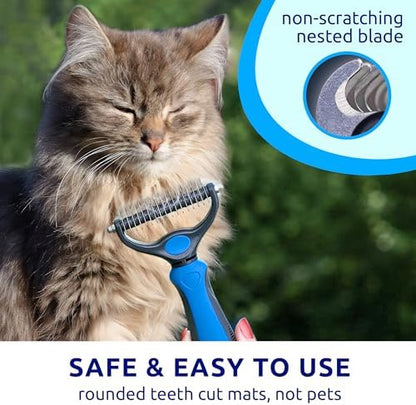 Pat Your Pet Deshedding Brush & Metal Comb Grooming Combo - Image 5
