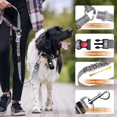 Laqibak Removable Dog Seat Belt Harness for Car, 3 in 1 Pet Seatbelt Leash - Image 5