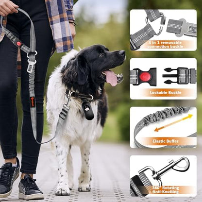 Laqibak Removable Dog Seat Belt Harness for Car, 3 in 1 Pet Seatbelt Leash - Image 5