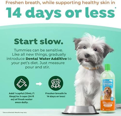 TropiClean Fresh Breath Water Additive for Skin Health Support, 33.8oz - Image 3