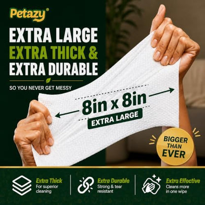 Petazy XL Rear End & Butt Pet Wipes for Dogs & Cats, Unscented, 72ct - Image 7