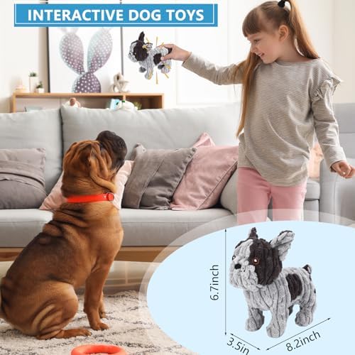Letsmeet Squeaky Plush Dog Toy for Puppies, Small and Medium Dogs, Interactive Crinkle Stuffed Animal for Teething and Boredom, Soft Chew Toy to Keep Them Busy - Image 5