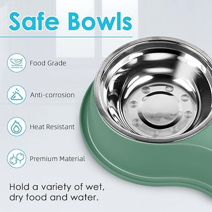 Epetslove Stainless Steel Dog Bowls Double Non-Slip Dog Water and Food Bowl - Image 4