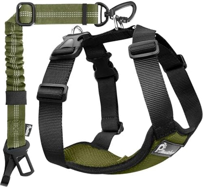 Pawaboo Dog Seat Belt Harness for Car, Seatbelt Harness with 2 in 1 Buckle by Pawaboo