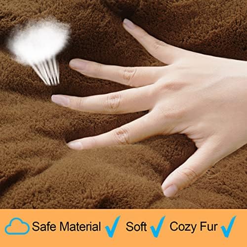 Dog Crate Pad Washable Dog Bed for Crate Large Cozy Mat 48-Inch Brown - Image 4