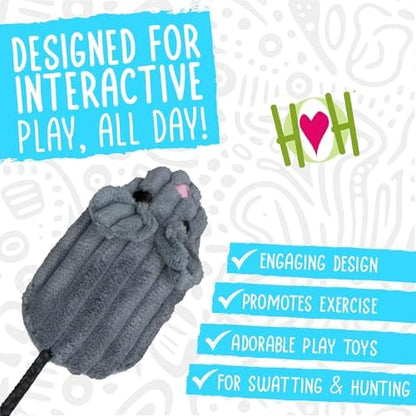 HuggleKats Cat Toys - Kitten Toys for Bored Indoor Cats, Perfect for Moving, Exercise, Biting & Chewing - Mightie Mice (3 Pack) - Image 2