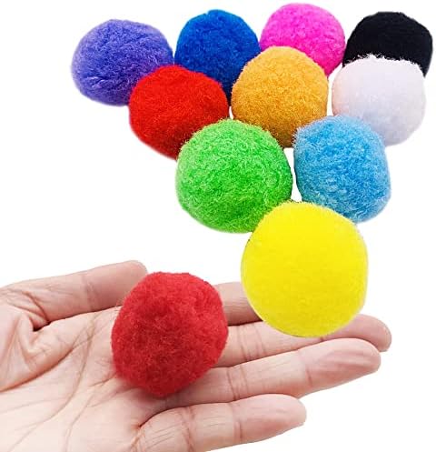 PET SHOW 50pcs 1.5"/3.8cm Cat Toy Balls Soft Kitten Pompon Toys Indoor Cats Interactive Playing Quiet Ball Cats Favorite Toy Assorted 10 Colors - Image 5