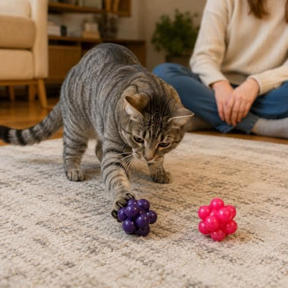 SPOT Atomic Rubber Bouncing Balls - Play Toy for Cats and Kittens, Bumpy Shape Makes Playing More Fun, Great to Keep Cats Entertained and Exercised - 1.5 inch, 2-Pack - Image 5