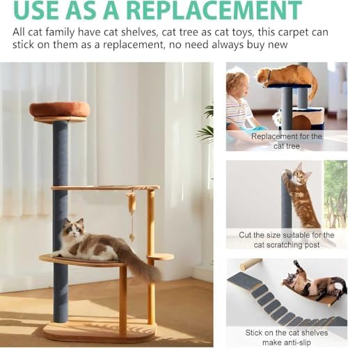 Cat Scratch Couch Furniture Protector, Adhesive Cat Scratch Pad Deterrent for Furniture, DIY Climbing Cat Scratcher Couch Protector from Cat Claws Furniture Protectors from Cats Scratching - Image 3