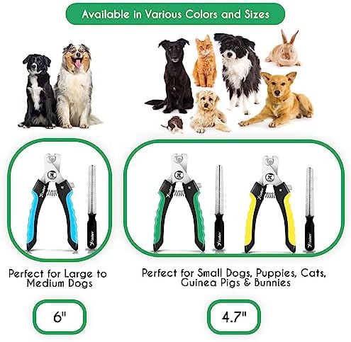 Candure Dog Nail Clippers Professional Pet Nail Clipper Suitable for Cats, Rabbits and Guinea Pigs - Safety Lock/Protective Guard to Avoid Over Cutting (Green, Medium to Small) - Image 6