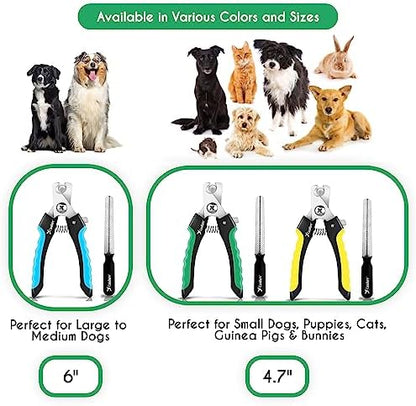 Candure Dog Nail Clippers Professional Pet Nail Clipper Suitable for Cats, Rabbits and Guinea Pigs - Safety Lock/Protective Guard to Avoid Over Cutting (Green, Medium to Small) - Image 6