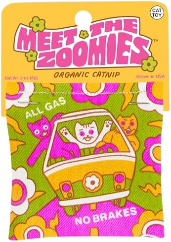Blue Q Catnip - Cute Cat Toys for Biting w/Funny Graphics - The Zoomies by BlueQ
