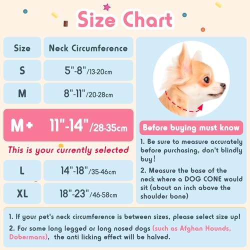 Inflatable Dog Pillow Cone Collar After Surgery, Donut Soft Neck Cone for Beagle French Bulldog Medium Plus Dogs, etc, Recovery E Collar to Stop Licking Pink - Image 2