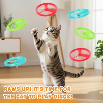 15 PCS Flying Spinners for Disc Launcher Interactive Cat Fetch Toy - Image 6