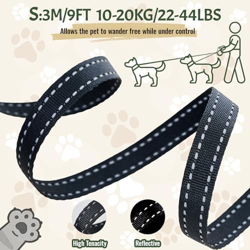 360° Tangle Free Retractable Dog Leash 9.8-16 ft Durable Dog Automatic,Telescopic Traction Device with One-Hand Brake, cat Outdoor Traction Rope, Dog Walking Rope (Small, White) - Image 4