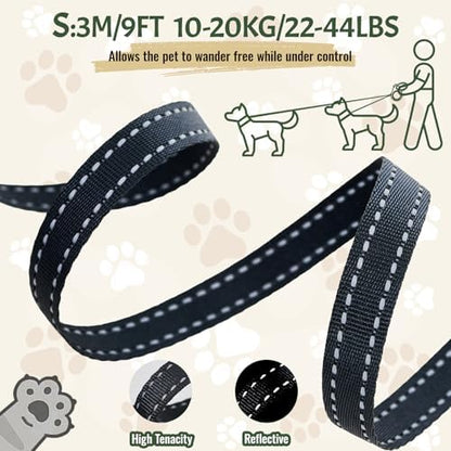 360° Tangle Free Retractable Dog Leash 9.8-16 ft Durable Dog Automatic,Telescopic Traction Device with One-Hand Brake, cat Outdoor Traction Rope, Dog Walking Rope (Small, White) - Image 4