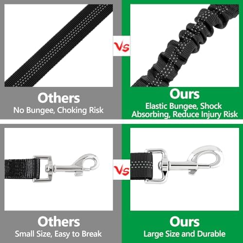 Plutus Pet Dog Seat Belt for Car Headrest, Reflective with Elastic Bungee - Image 5