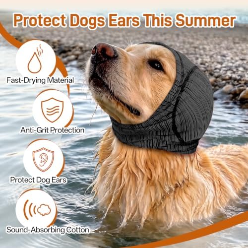 Dog Ear Muffs Noise Protection,Ear Cover with Dog Calming Head Wrap - Image 2