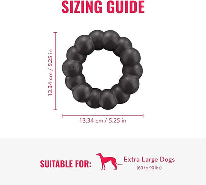 KONG Extreme Ring - Durable Natural Rubber Ring Toy for Healthy Chewing Habits - Chew Toy Supports Dog Dental Health - Dog Toy Supports Instincts During Playtime - for XL Dogs