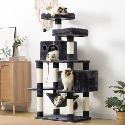 Hey-brother Cat Tree Tower with Sisal Scratching Posts, Big Condo, MPJ020G - Image 2
