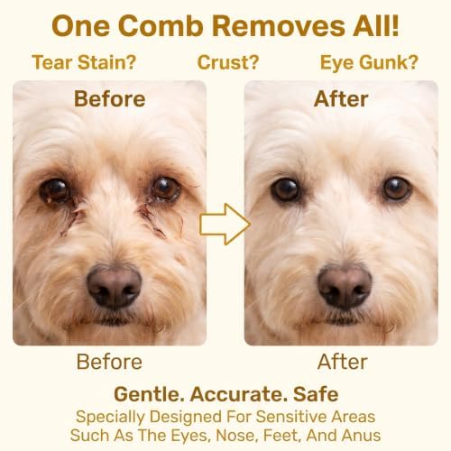 2PCS Dog Combs Dog Eye Comb Set Pet Facial Grooming Comb Tear Stain Remover - Image 5