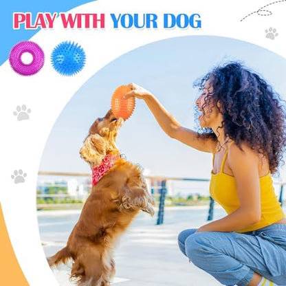 Silipull 4 Pcs Spiky Dog Toy Ball for Large Dogs, Fresh, Various Sizes - Image 5